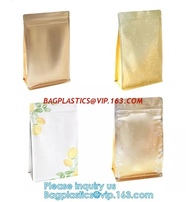 Square Bottom Pouches Zipper Foil Flat Bottom,Food, Dry Fruit, Snack, Nuts, Cookie, Biscuit, Candy, Sugar supplier