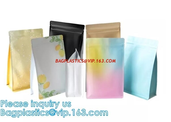 Square Bottom Pouches Zipper Foil Flat Bottom,Food, Dry Fruit, Snack, Nuts, Cookie, Biscuit, Candy, Sugar supplier