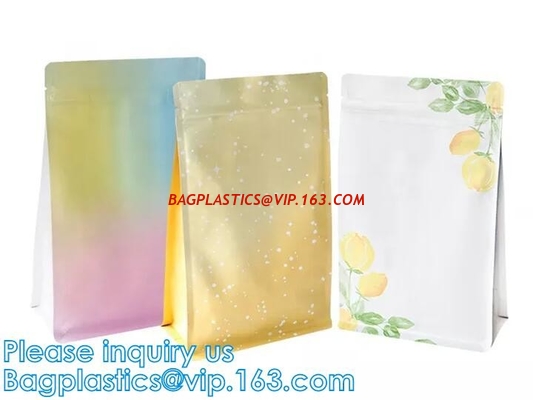 Square Bottom Pouches Zipper Foil Flat Bottom,Food, Dry Fruit, Snack, Nuts, Cookie, Biscuit, Candy, Sugar supplier