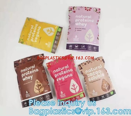 Biodegradable Reusable Snack Storage Bag Keep Food Fresh, ziplock smell proof stand up pouch mylar bags supplier