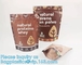 Biodegradable Reusable Snack Storage Bag Keep Food Fresh, ziplock smell proof stand up pouch mylar bags supplier