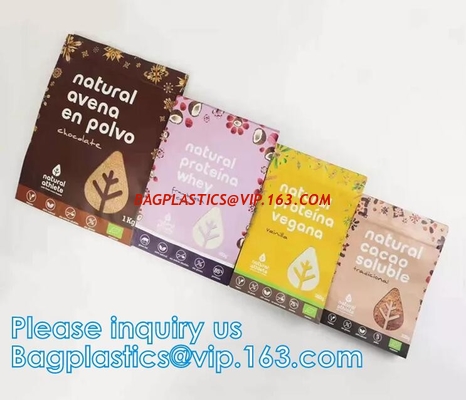 Biodegradable Reusable Snack Storage Bag Keep Food Fresh, ziplock smell proof stand up pouch mylar bags supplier