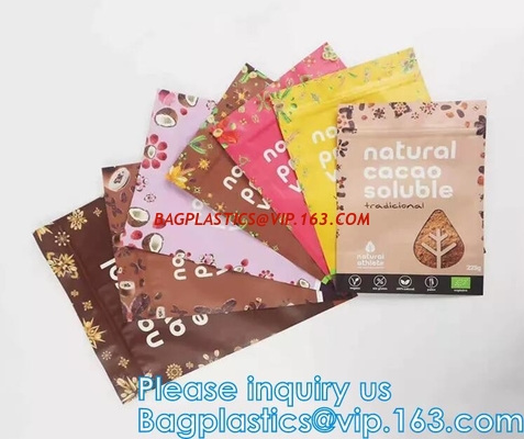 Biodegradable Reusable Snack Storage Bag Keep Food Fresh, ziplock smell proof stand up pouch mylar bags supplier