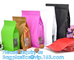 slider zipper Square Bottom 250g 500g 1kg Coffee Pouches Zipper Aluminum Foil Flat Bottom Bags With Valve supplier