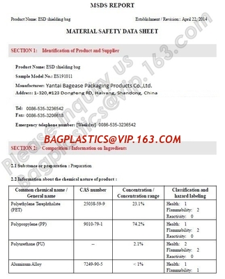 Packing Electronic PCB Static sheilding ziplock Vacuum Plastic Pouch Esd Moisture Barrier Aluminum Bag supplier