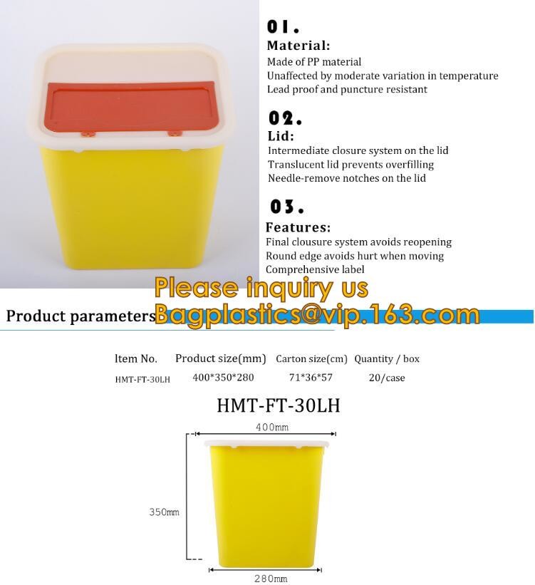 Plastic Hospital Medical Disposal Waste Sharp Container,plastic round ...