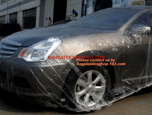 China PE car cover, plastic car cover, HDPE plastic overspray protective car cover, Decorative Film factory
