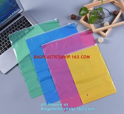 China water resisting plastic garment packaging slider zipper pouch, slider bag zipper bag for daily necessities, slider zippe factory