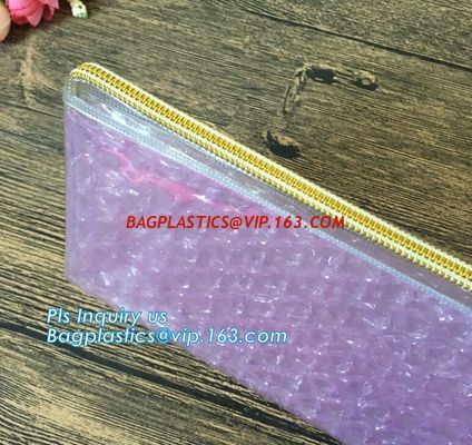 China Air Bubble Bag with Slider Zipper, Pink Bubble Bag, Custom Printed Slider k Bubble Bag, Anti Shock Plastic PE Mate factory