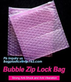 China reusable air bubble stationery packaging bags envelope shock proof bag with slider zip lock for fragile articles, zip factory