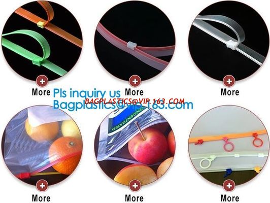 China Eco-friendly press lok zipper, double slider pe press lok zipper, waterproof press lok zipper, press lok zipper, SLIDER factory