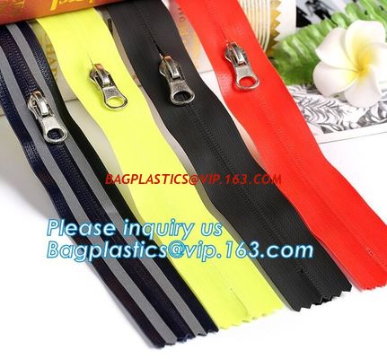 China OEM design zipper with semi auto lock slider/ continuous zipper/ zipper waterproof, 5# nylon & waterproof zipper seamles factory