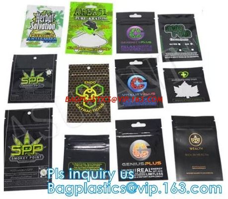 China Child Resistant exit Proof Mylar Plastic Bags Packaging With zipper, Child proof k plastic resistant herbs bag, Zi factory