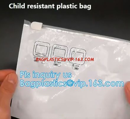 China Zipper Aluminum Mylar Foil Bags, Child Proof Packaging Pouches For Baby Proofing, Child Proof Zipper Bags Packing Medica factory