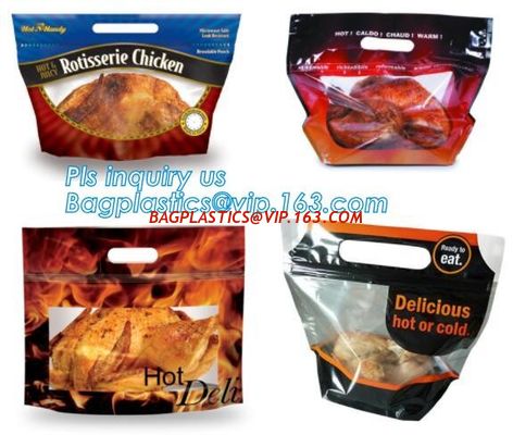 China Hot roast chicken bag/hot roast plastic packaging bag for duck,chicken,fish, Fried Chicken Packaging Clear Microwaveable factory