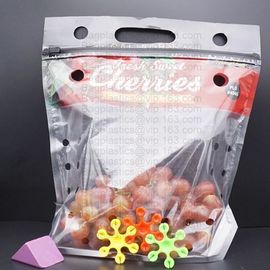 China Flat Bottom Fresh Fruit Vegetable Plastic Packing Bag, Dried Cherry Pouch, Supermarket Grape Packing Bag factory