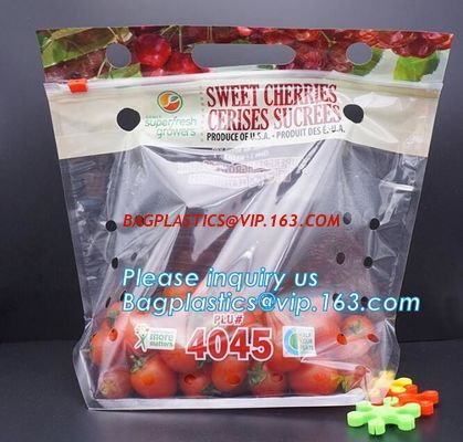 China vented Printed Fruit Coex Packaging bag, k Cherry Tomato Packaging Bags With Holes, fruits and cheeries packaging factory