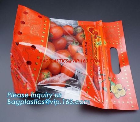 China fresh protect zipper packaging for cherry, Fruit Grape Cherry Vegetable Packing Protection Bag, Reliable Modified Atmosp factory