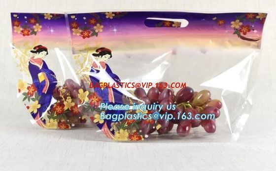 China Supermarket sales Plastic Kiwi fruit Cherry Vegetable Packing Protection Bag, Top load Natural BOPP CPP Laminated Fruit factory