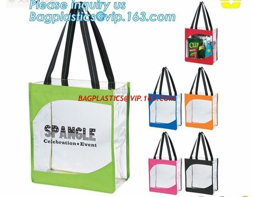China custom Design logo printed pvc clear plastic bags, professional printing shopping bag plastic bag, Biodegradable Recycla factory