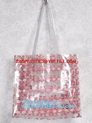China Summer Beach Bag Pvc Clear Transparent Purse Knitting Small Shoulder Bags Designer Jelly Bag, Handbag Fashion Shoulder B factory