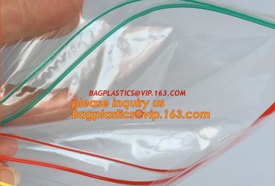 China Double zipper tracks LDPE clear plastic k bag plastic k freezer bag, double track k bag for grocery, w factory