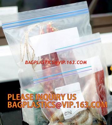 China waterproof various color ldpe custom plastic k bag, LDPE zipper freezer bags with box, waterproof Slider zipper ba factory