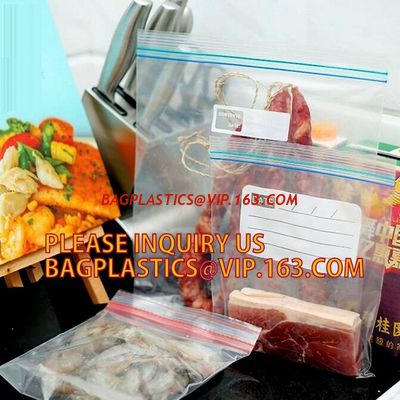 China household LDPE Transparent reclosable bag in color box, PE food zipper lunch bags with color box, FDA Household use food factory