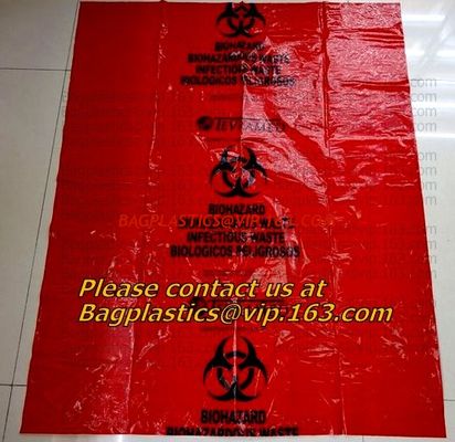 China Biohazard Waste Bags, Biohazard Garbage, Waste Disposal Bag, Blue bags, sacks, medical clinics, doctors offices nursing factory