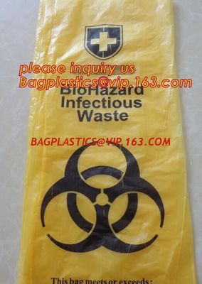 China trash bag for infecciosas, hospital use, biohazardous refuse bag, biodegradable compostable medical biohazard bags with factory