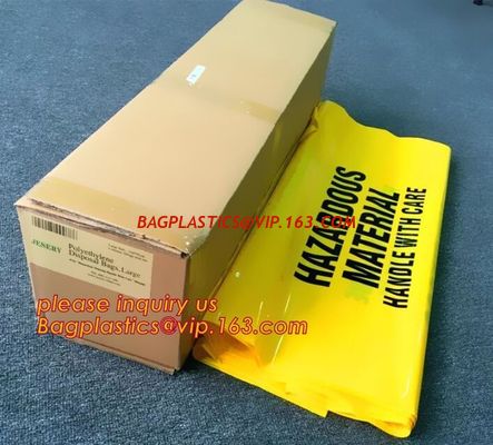 China autoclavable ldpe medical biohazard waste plastic bags for clinical waste, Biohazard disposable medical sterilization, h factory