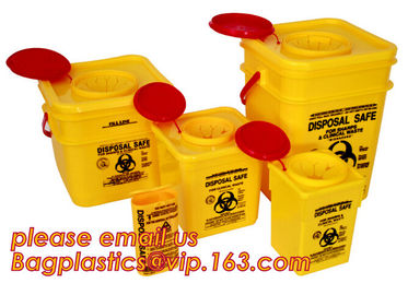China for hospital use Medical waste sharps container, Sharps Box/ sharps containers, sharpsguard yellow lid 1 ltr sharps, sha factory