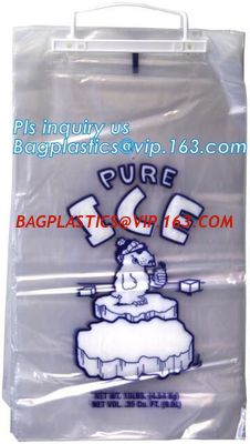 China WICKETEDplastic ice cube bags, Ice Cube Freezer Bags, Disposable Ice Cube Bag, poly ice bag clear flat ice packaging bag factory