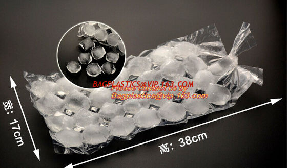 China Laminateed Plastic Ice Cube Freezer Bags, plastic disposable ice cube bag, freezer ice cube bag, freezer, cooler, ice cu factory
