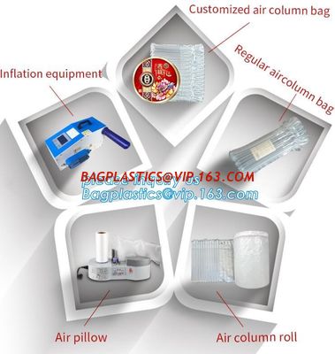 China cushion pillow air bag, cushion pillow dunnage air bag, air poly packing bag nylon air bubbles air pillow bag, bagplasti factory