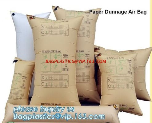 China Custom kraft paper bags designer paper container dunnage air bag, pillow packing bag dunnage air bag for container, Kraf factory