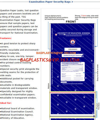 China Transparent Safety Plastic Bank Deposit Tamper Proof Cash Security Bags Manufactory, Steb Plastic Money Pe Bank Deposit factory