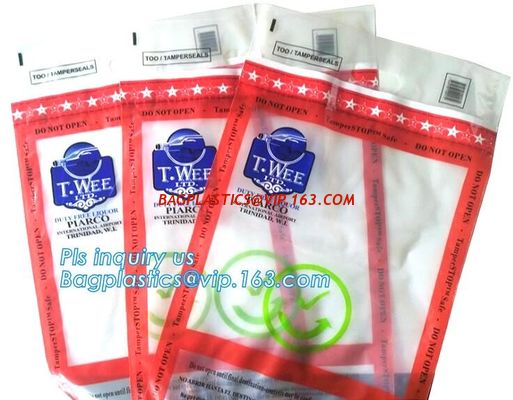 China Steb Plastic Money Pe Bank Deposit Coin Security Pouch Bags With Seal For Cash Banking, Security tempered evident bank c factory