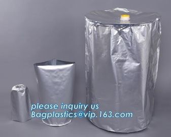 China IBC foil Liner for bulk juice wine, Liquid packaging boxes storage carton ibc alunimium bag, Round Bottom Flexible Drum factory