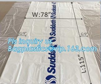 China pe bag pallet cover plastic bag sqaure bottom bag, 54 x 44 x 96" 1 Mil ldpe Clear Pallet Covers, top covers clear plasti factory