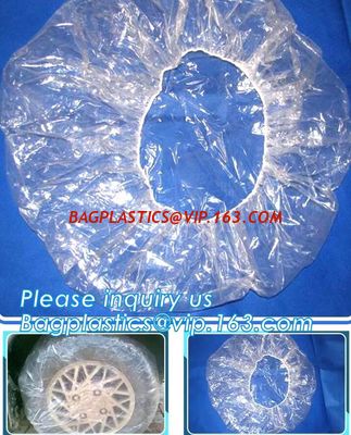 China wheel cover bags, wheel bags, sacks,Auto Consumable Paint masking film Disposable car cover Tire bag 5 in 1 clean kits, factory