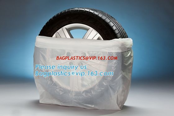 China plastic tyre bag,large bag tire bags, disposable hdpe clear plastic pe tyre cover storage bags, printed flat bag PE Plas factory