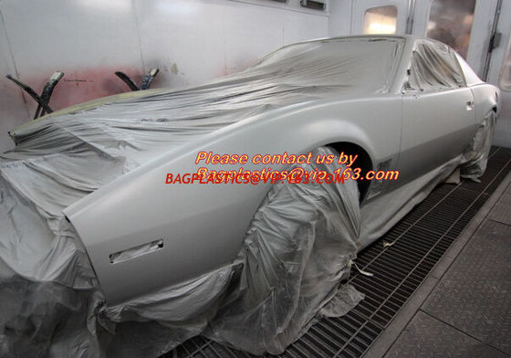 China Car shielding protective film, Coreless auto paint masking film, Auto Paint Masking Film with Paper Core, HDPE Masking factory