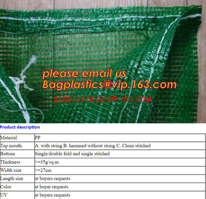 China Supply Professional PE 50 lb mesh Leno Raschel onion packing bag,agricultural use PE Plastic Raschel mesh bag for packin factory