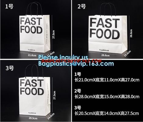 China Square Bottom White Eco Friendly Shopping Food Kraft Paper Bag,Gift Craft Shopping White Kraft Paper Bag With Handle Man factory