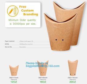 China Custom printed french fries crepe holder food packaging paper cones,Food paper cones french fry crepe cone holder, crepe factory