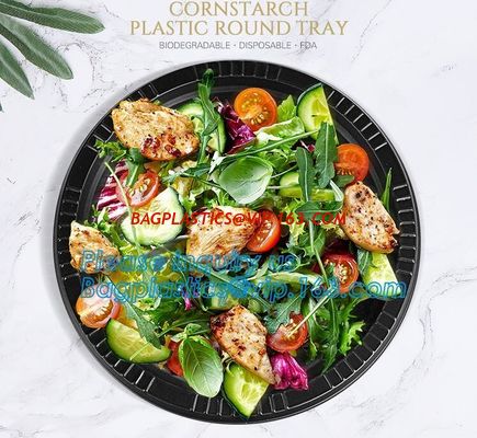 China 9inch Round White Dessert Bagasse Sugarcane Biodegradable Corn Starch Disposable Plate,Sugarcane Bagasse Plates bagease factory