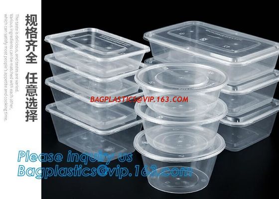 China Meal Prep Containers 3 Compartment Leak Proof 1oz sauce cups Microwave BPA Free Plastic Food Bento Plastic Lunch Boxes factory