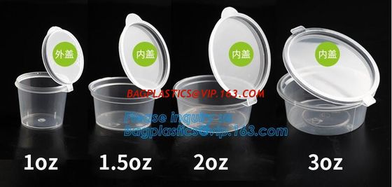 China Disposable mini plastic jelly cup PP sauce cup,PS Sauce Cup,Transparent PP Plastic Square Portion Sampling Sauce Cup wit factory