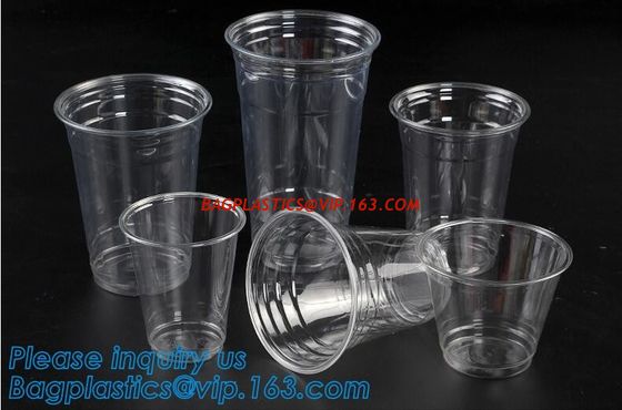 China Elegant Shape Drinking Straw Promotional Cups With Straws Single Wall Plastic Cup,double wall custom plastic cups no min factory